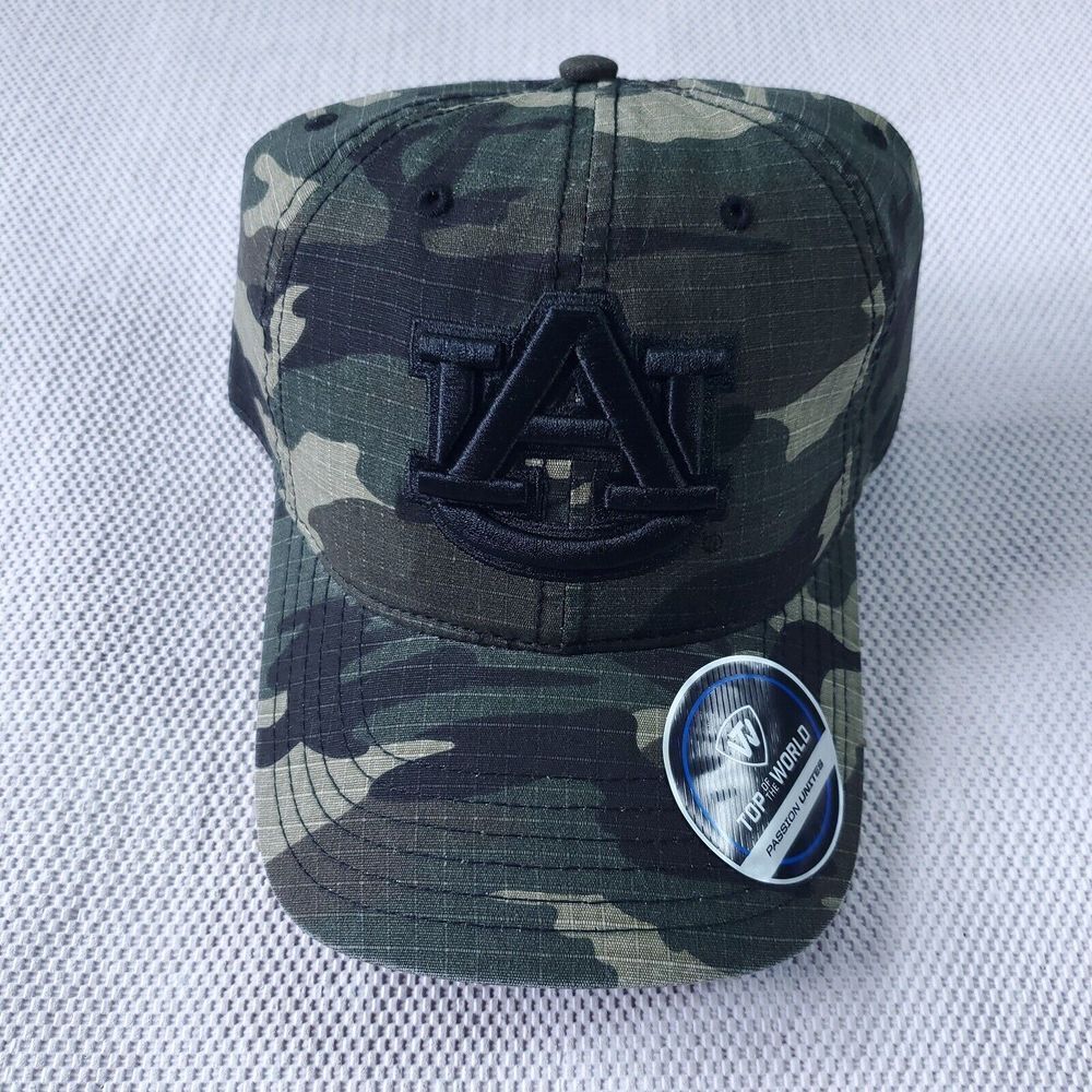 Auburn Tigers Top-of-The-World Adjustable Camouflage‎ Relaxed OSFM Hat Cap NEW